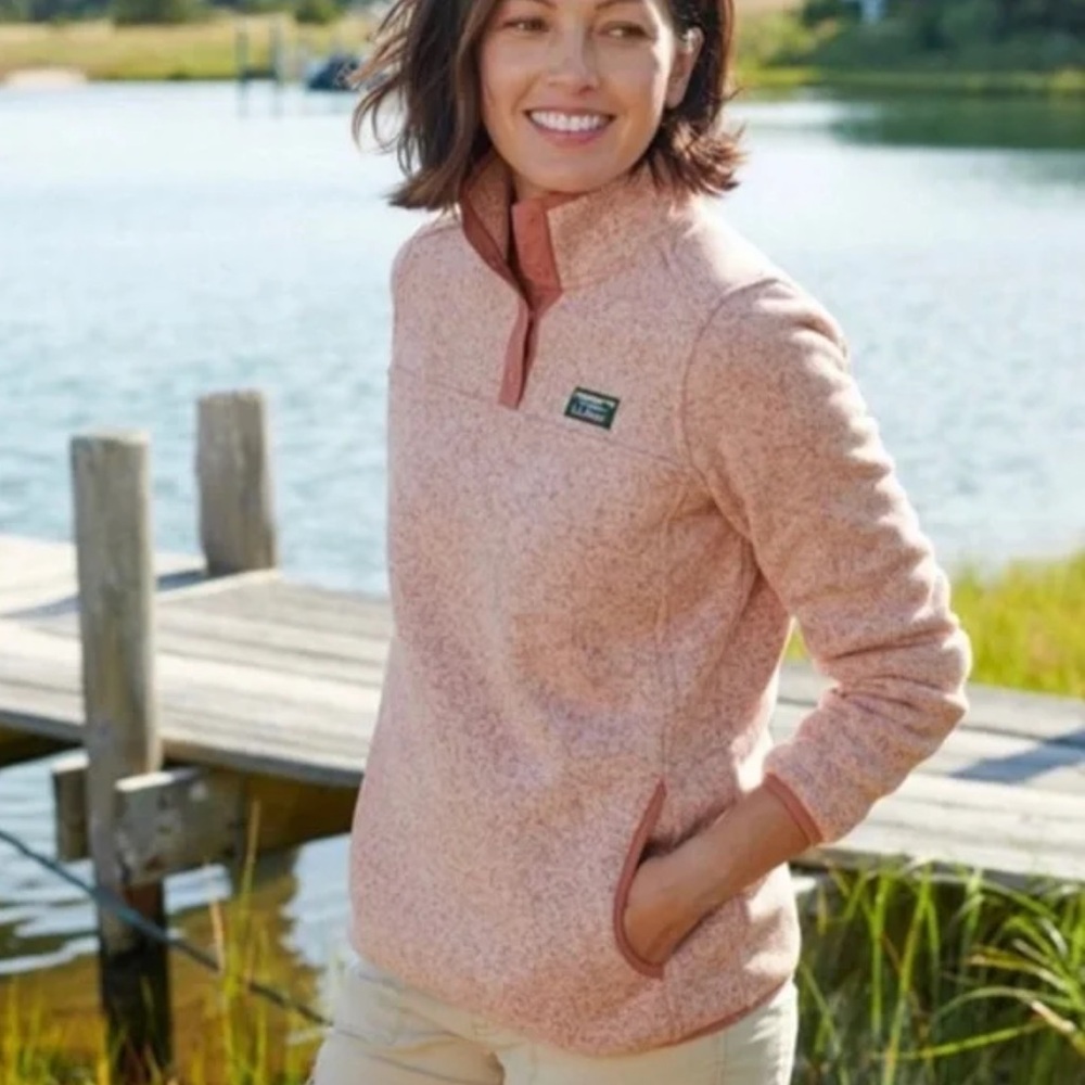 NWOT L.L. Bean Snap Pullover Sweatshirt